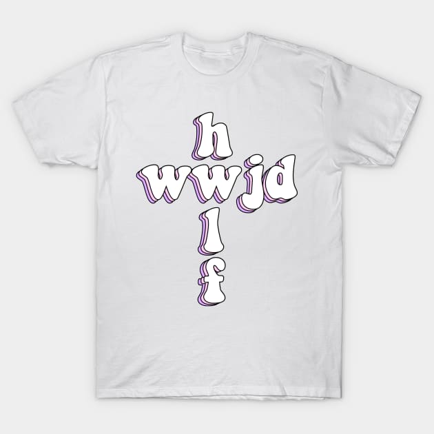 hwlf x wwjd cross T-Shirt by mansinone3